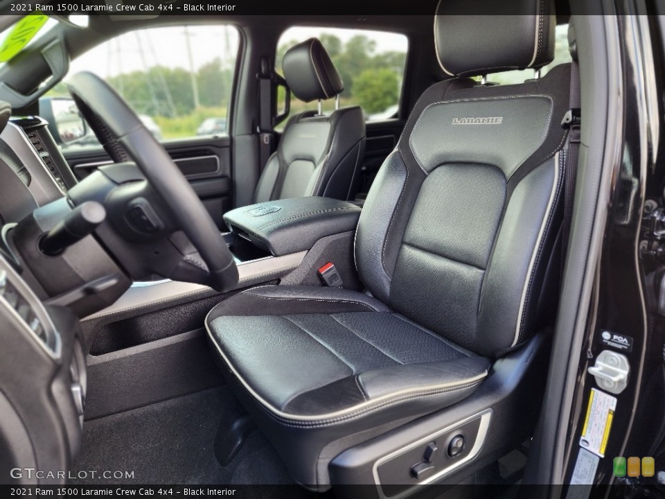 Black Interior Front Seat for the 2021 Ram 1500 Laramie Crew Cab 4x4 #144921060
