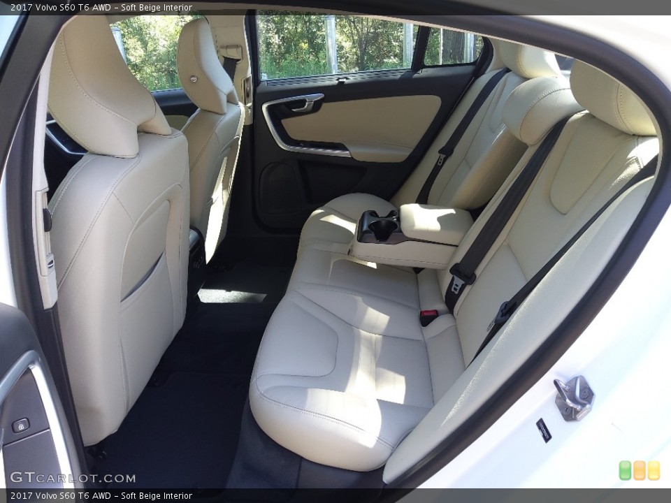 Soft Beige Interior Rear Seat for the 2017 Volvo S60 T6 AWD #144922674