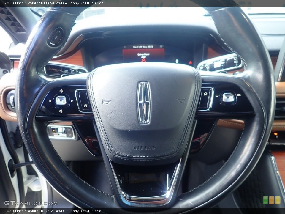 Ebony Roast Interior Steering Wheel for the 2020 Lincoln Aviator Reserve AWD #144923109