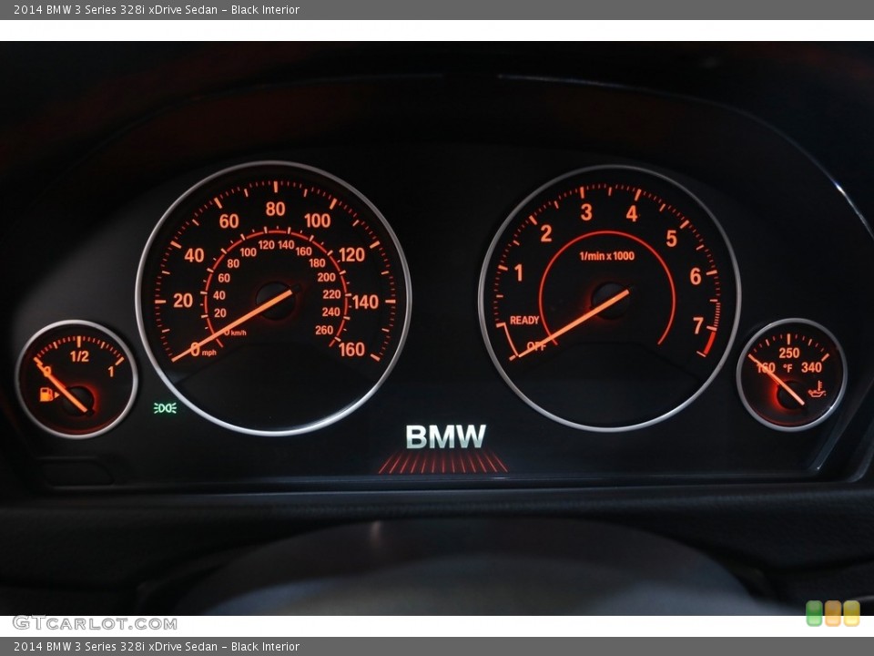 Black Interior Gauges for the 2014 BMW 3 Series 328i xDrive Sedan #144925569