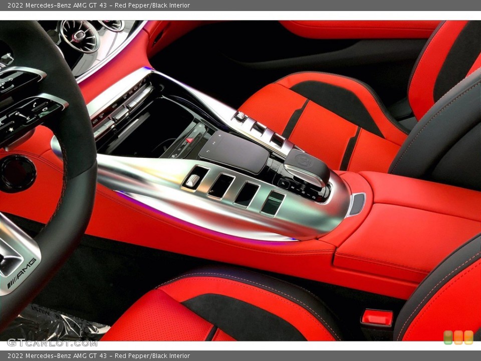 Red Pepper/Black Interior Controls for the 2022 Mercedes-Benz AMG GT 43 #144925961