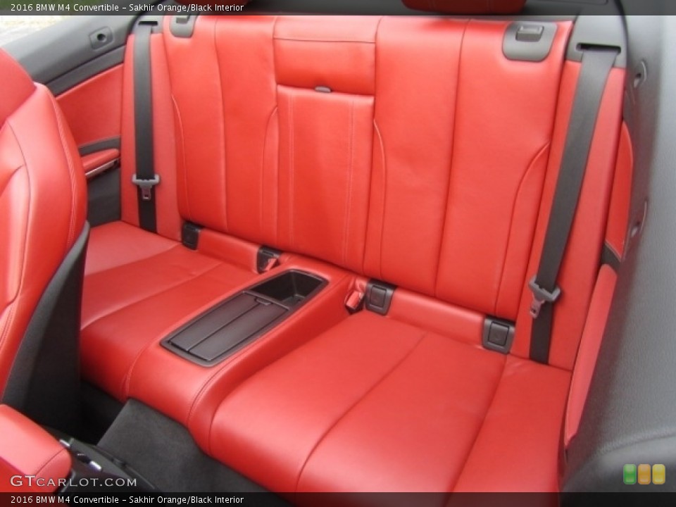 Sakhir Orange/Black Interior Rear Seat for the 2016 BMW M4 Convertible #144926215