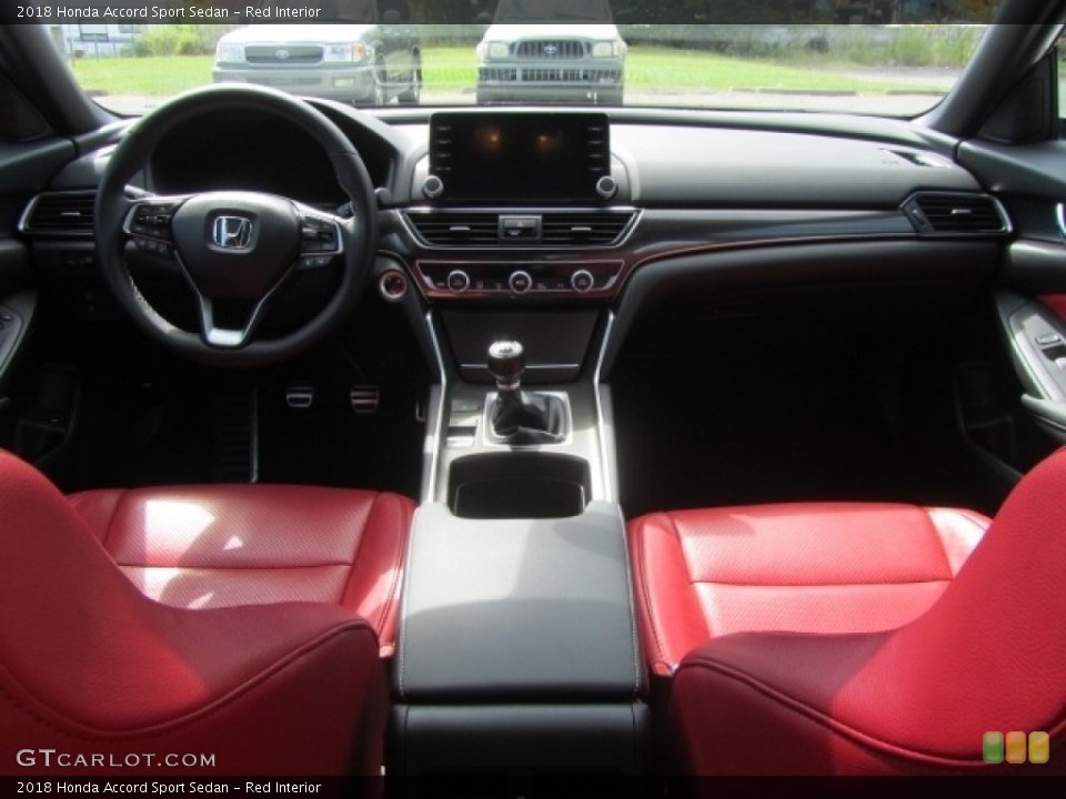 Red Interior Dashboard for the 2018 Honda Accord Sport Sedan #144926511