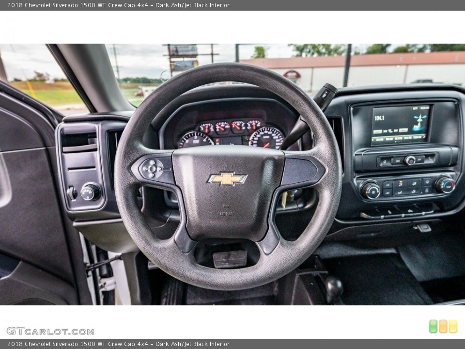 Dark Ash/Jet Black Interior Steering Wheel for the 2018 Chevrolet Silverado 1500 WT Crew Cab 4x4 #144927850