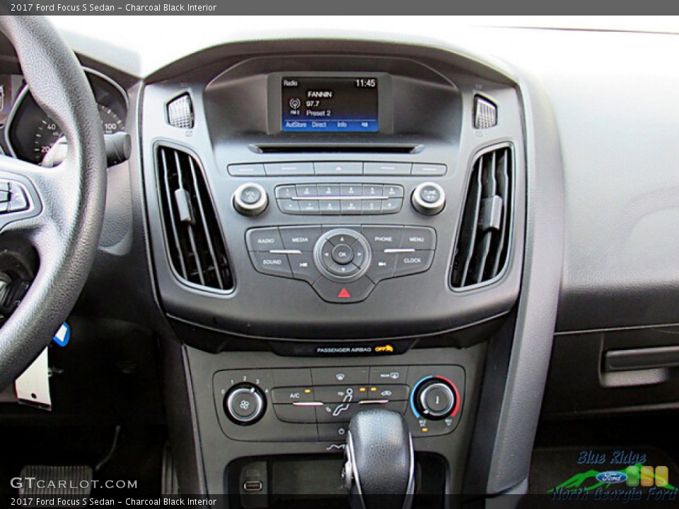 Charcoal Black Interior Controls for the 2017 Ford Focus S Sedan #144930830