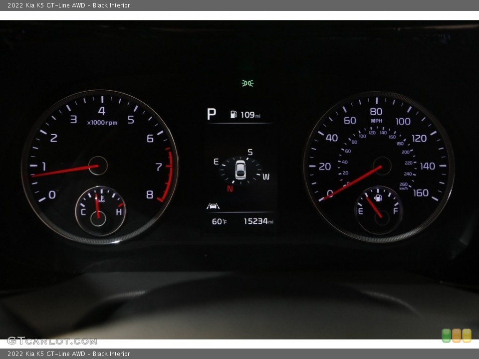 Black Interior Gauges for the 2022 Kia K5 GT-Line AWD #144931949
