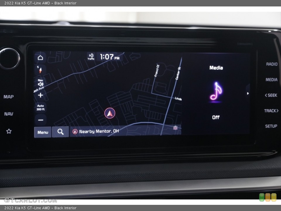 Black Interior Navigation for the 2022 Kia K5 GT-Line AWD #144931993
