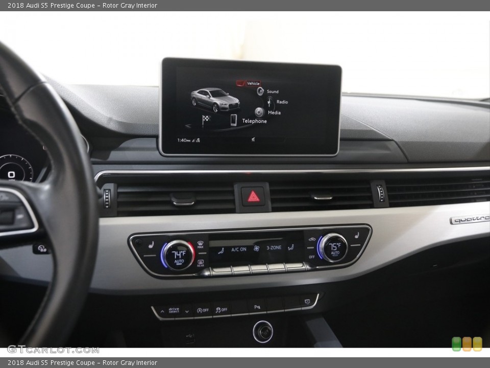 Rotor Gray Interior Controls for the 2018 Audi S5 Prestige Coupe #144933283
