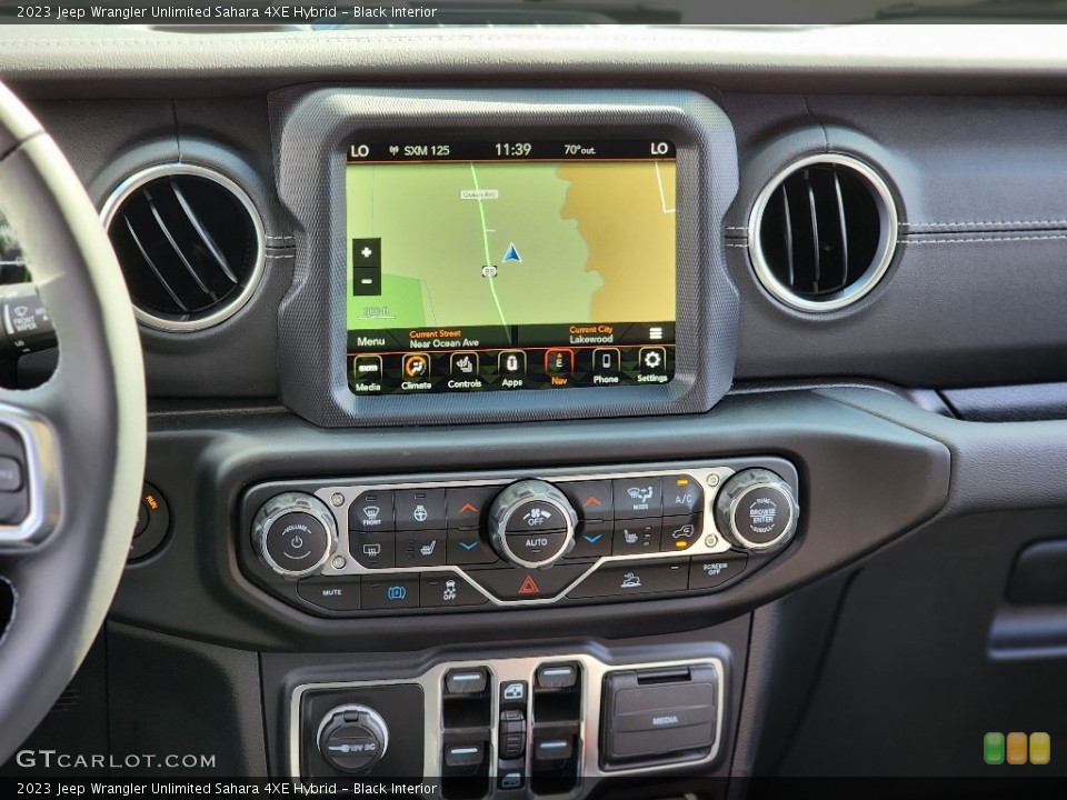 Black Interior Navigation for the 2023 Jeep Wrangler Unlimited Sahara 4XE Hybrid #144933598