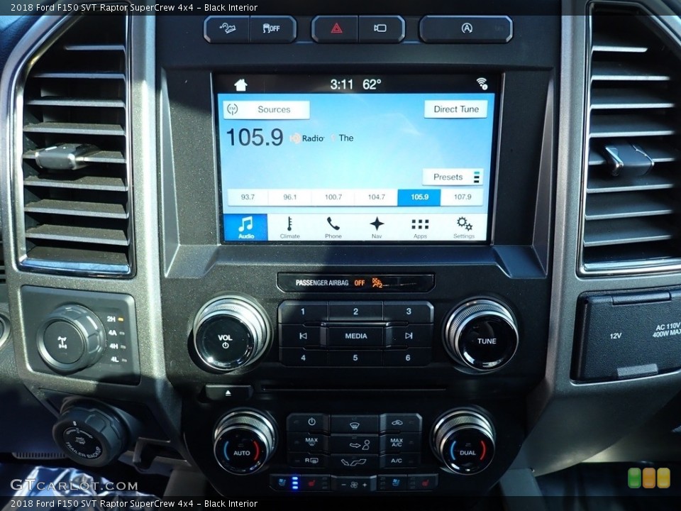 Black Interior Controls for the 2018 Ford F150 SVT Raptor SuperCrew 4x4 #144933841