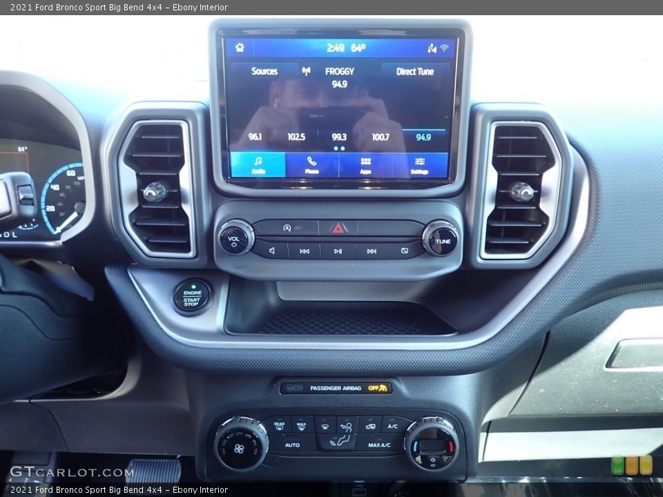 Ebony Interior Controls for the 2021 Ford Bronco Sport Big Bend 4x4 #144934285