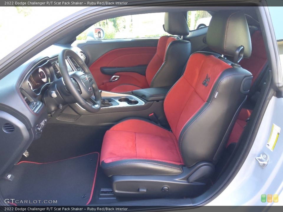 Ruby Red/Black Interior Front Seat for the 2022 Dodge Challenger R/T Scat Pack Shaker #144934777