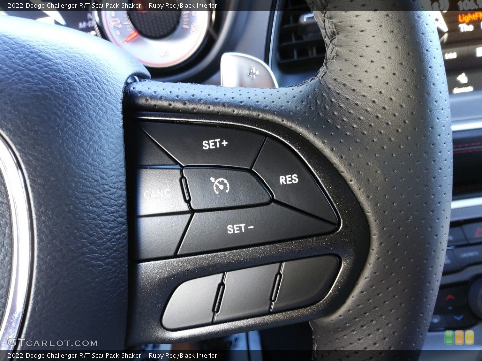 Ruby Red/Black Interior Steering Wheel for the 2022 Dodge Challenger R/T Scat Pack Shaker #144934963