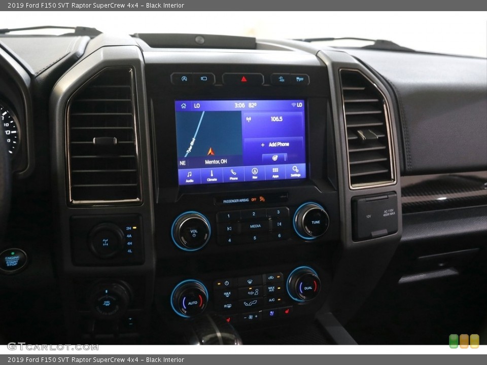 Black Interior Controls for the 2019 Ford F150 SVT Raptor SuperCrew 4x4 #144935875