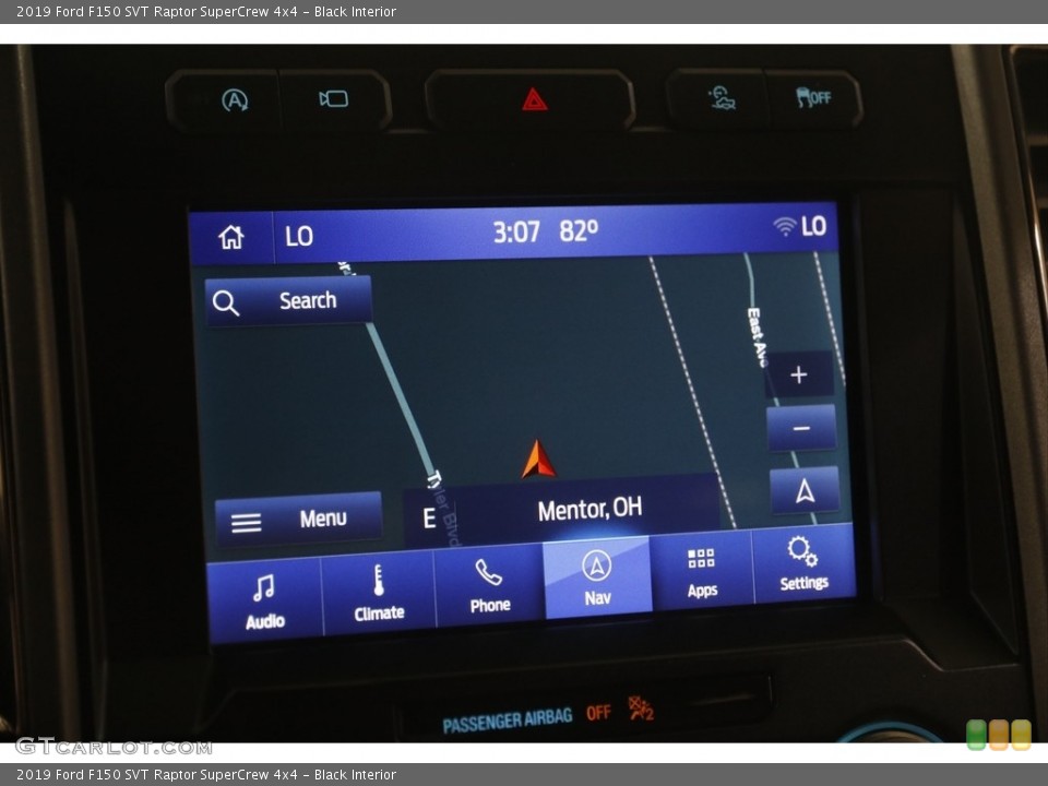 Black Interior Navigation for the 2019 Ford F150 SVT Raptor SuperCrew 4x4 #144935932