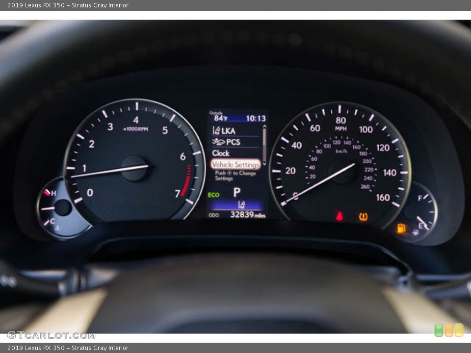 Stratus Gray Interior Gauges for the 2019 Lexus RX 350 #144937998