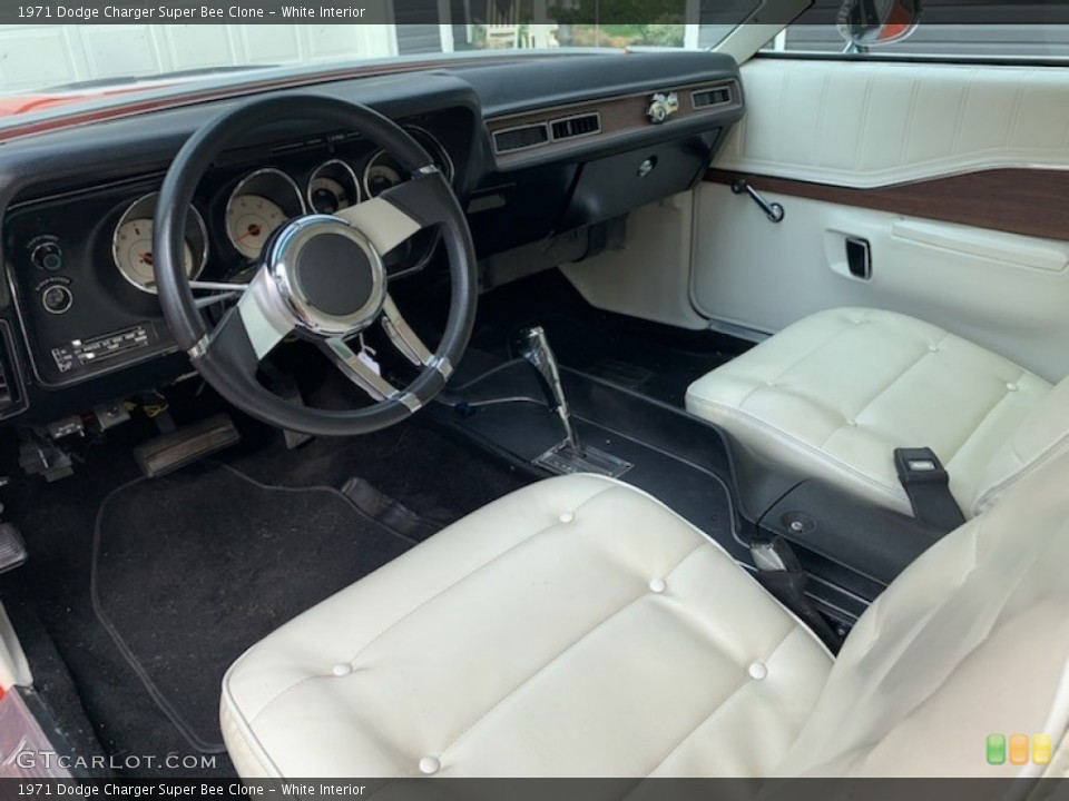 White Interior Photo for the 1971 Dodge Charger Super Bee Clone #144940662