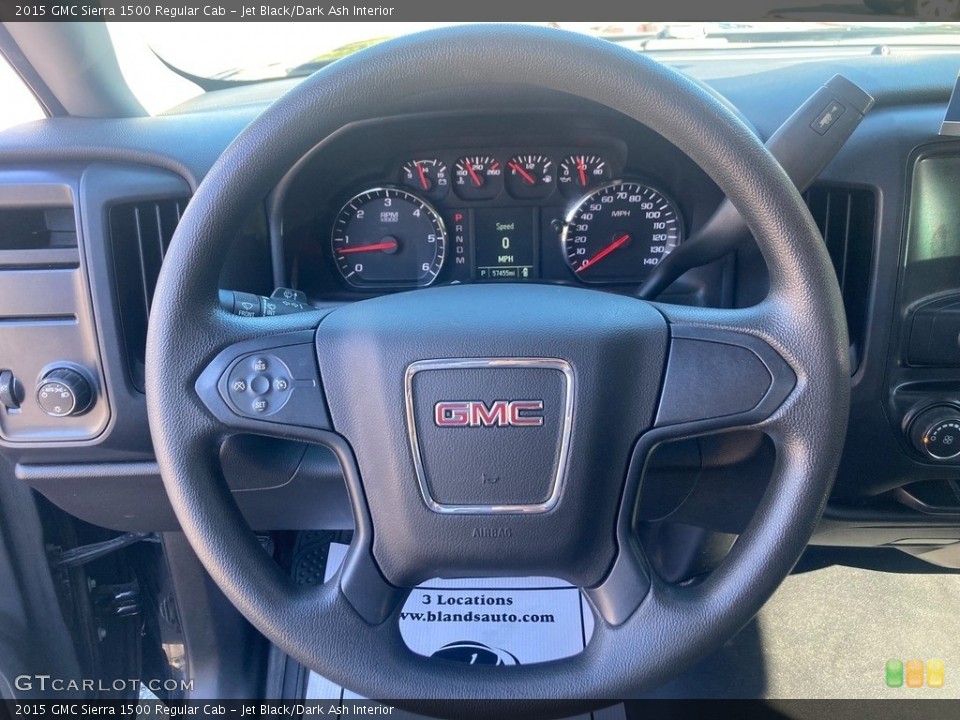 Jet Black/Dark Ash Interior Steering Wheel for the 2015 GMC Sierra 1500 Regular Cab #144941733