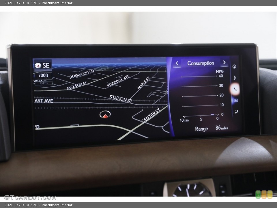 Parchment Interior Navigation for the 2020 Lexus LX 570 #144943161