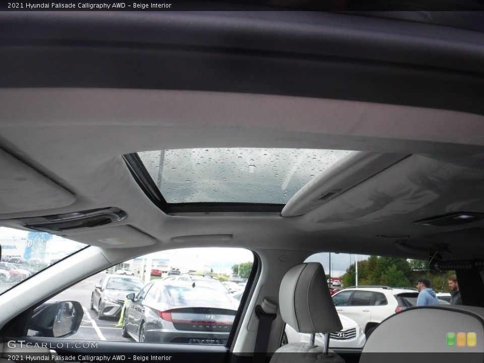 Beige Interior Sunroof for the 2021 Hyundai Palisade Calligraphy AWD #144943248