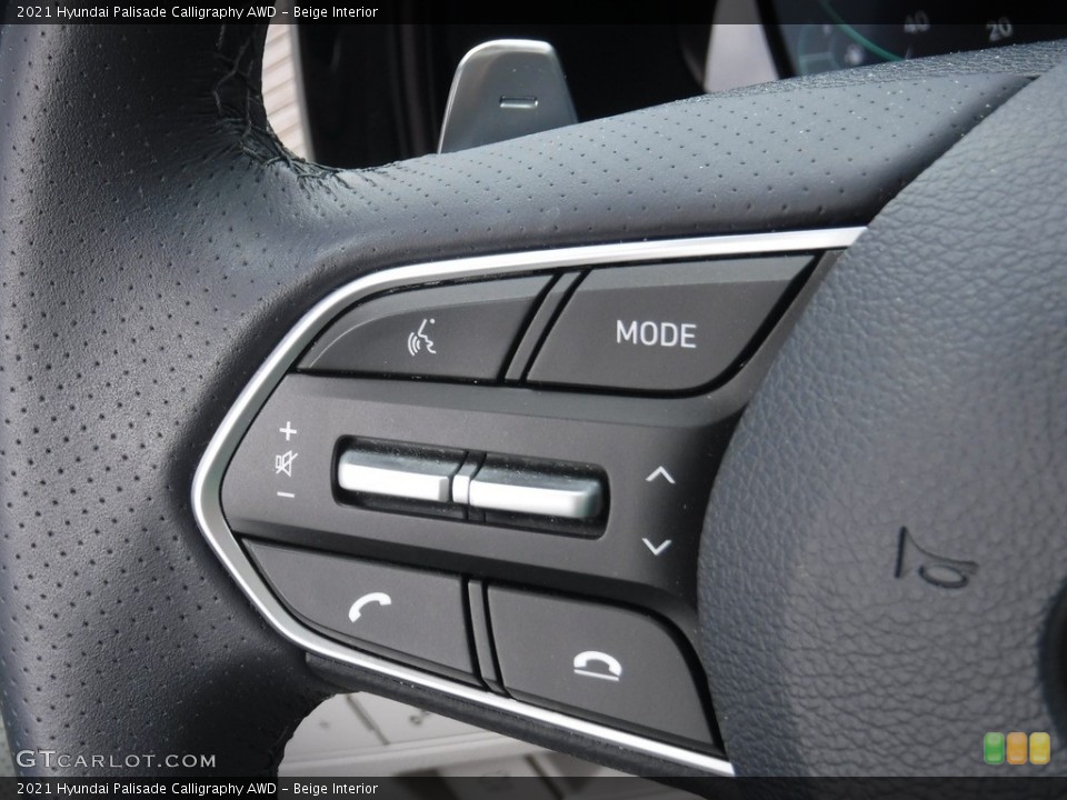Beige Interior Steering Wheel for the 2021 Hyundai Palisade Calligraphy AWD #144943398