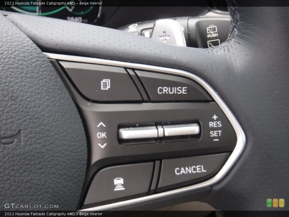 Beige Interior Steering Wheel for the 2021 Hyundai Palisade Calligraphy AWD #144943410