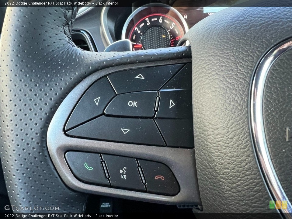 Black Interior Steering Wheel for the 2022 Dodge Challenger R/T Scat Pack Widebody #144945615