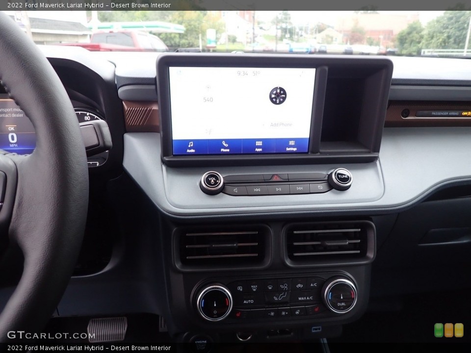 Desert Brown Interior Controls for the 2022 Ford Maverick Lariat Hybrid #144946933