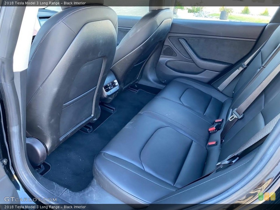 Black Interior Rear Seat for the 2018 Tesla Model 3 Long Range #144948553