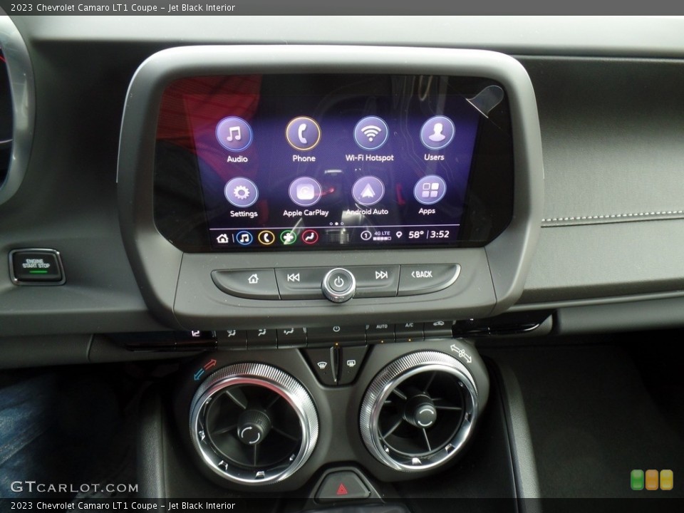 Jet Black Interior Controls for the 2023 Chevrolet Camaro LT1 Coupe #144948795