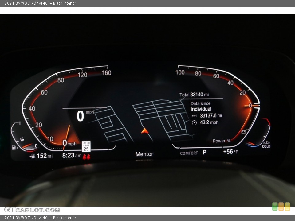 Black Interior Gauges for the 2021 BMW X7 xDrive40i #144949240