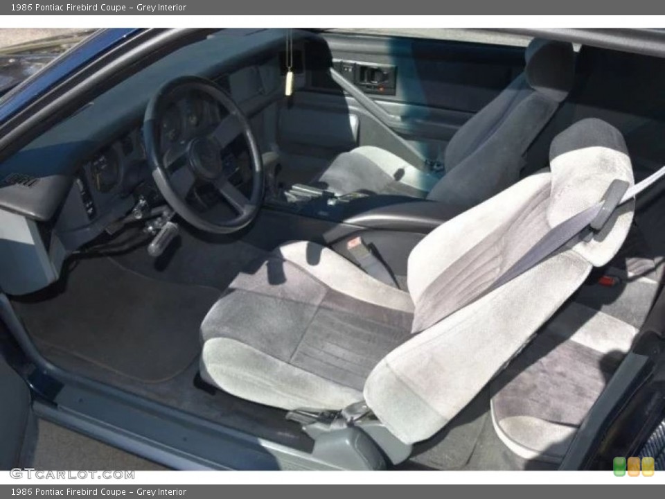Grey Interior Photo for the 1986 Pontiac Firebird Coupe #144951138