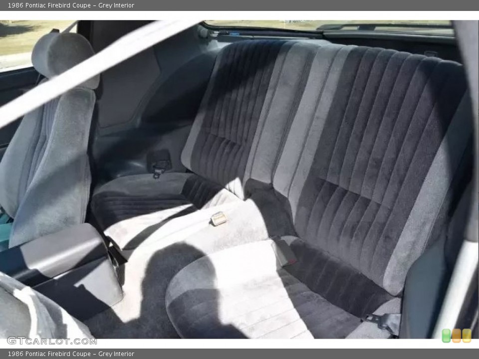 Grey Interior Rear Seat for the 1986 Pontiac Firebird Coupe #144951156