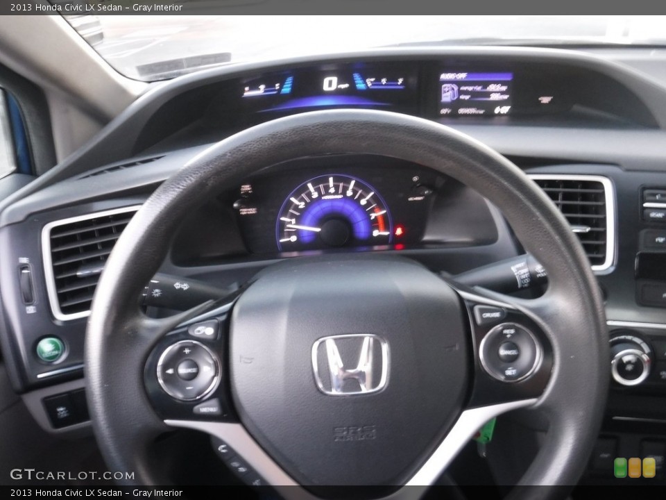 Gray Interior Steering Wheel for the 2013 Honda Civic LX Sedan #144952815