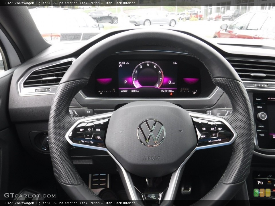Titan Black Interior Steering Wheel for the 2022 Volkswagen Tiguan SE R-Line 4Motion Black Edition #144955319