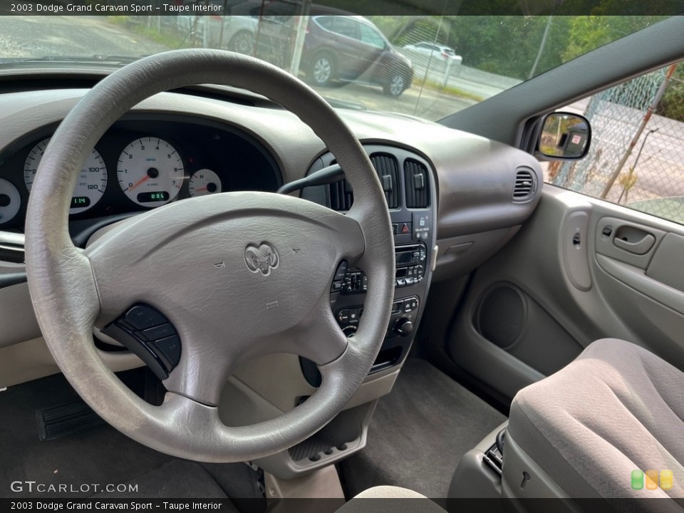 Taupe Interior Steering Wheel for the 2003 Dodge Grand Caravan Sport #144955366