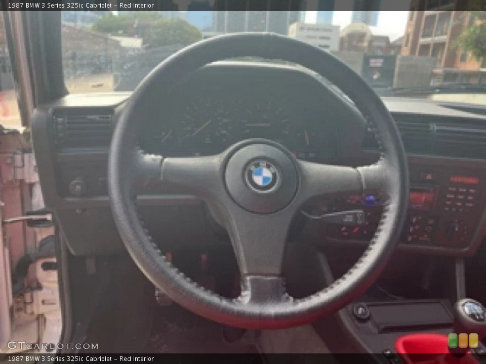 Red Interior Steering Wheel for the 1987 BMW 3 Series 325ic Cabriolet #144958703
