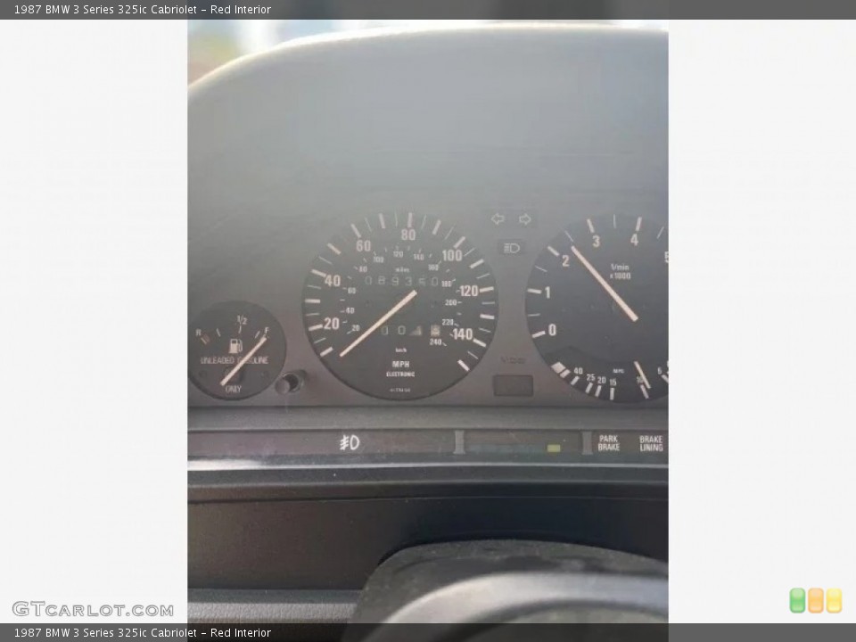 Red Interior Gauges for the 1987 BMW 3 Series 325ic Cabriolet #144958727