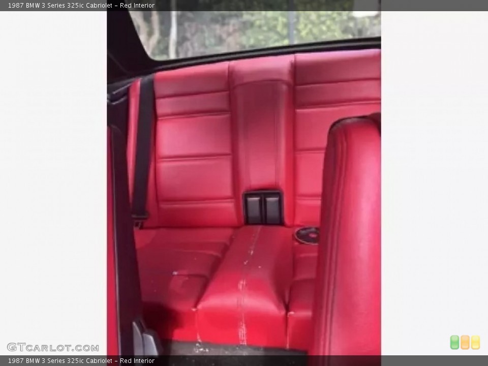 Red Interior Rear Seat for the 1987 BMW 3 Series 325ic Cabriolet #144958769