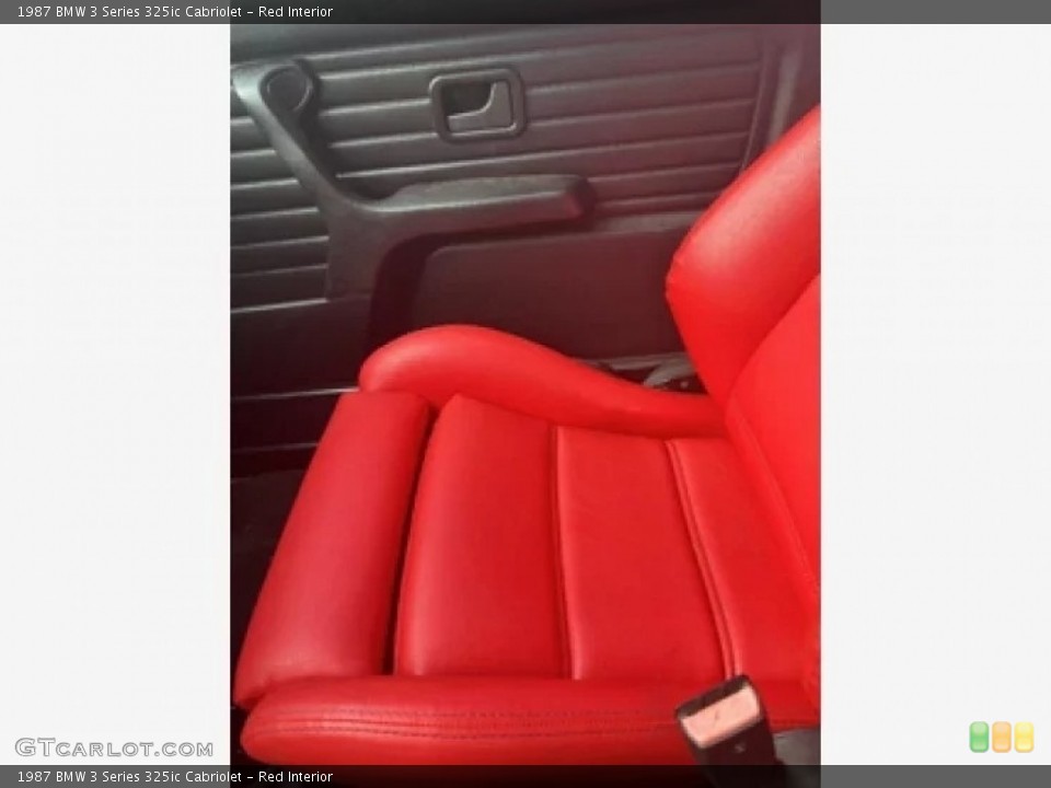 Red Interior Front Seat for the 1987 BMW 3 Series 325ic Cabriolet #144958790