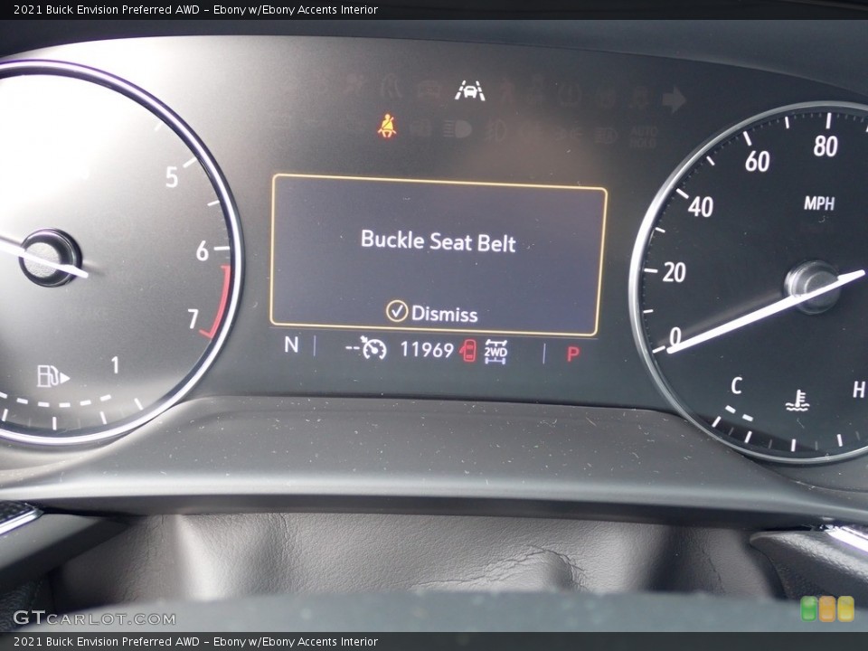 Ebony w/Ebony Accents Interior Gauges for the 2021 Buick Envision Preferred AWD #144961829