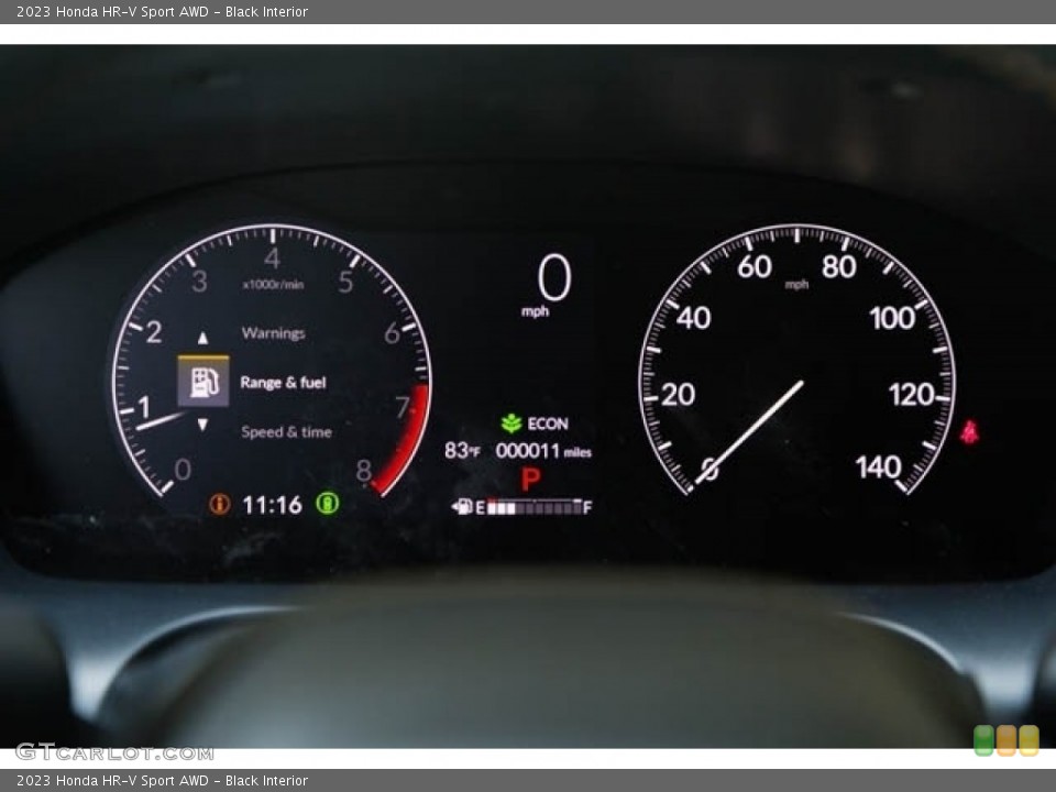 Black Interior Gauges for the 2023 Honda HR-V Sport AWD #144963453
