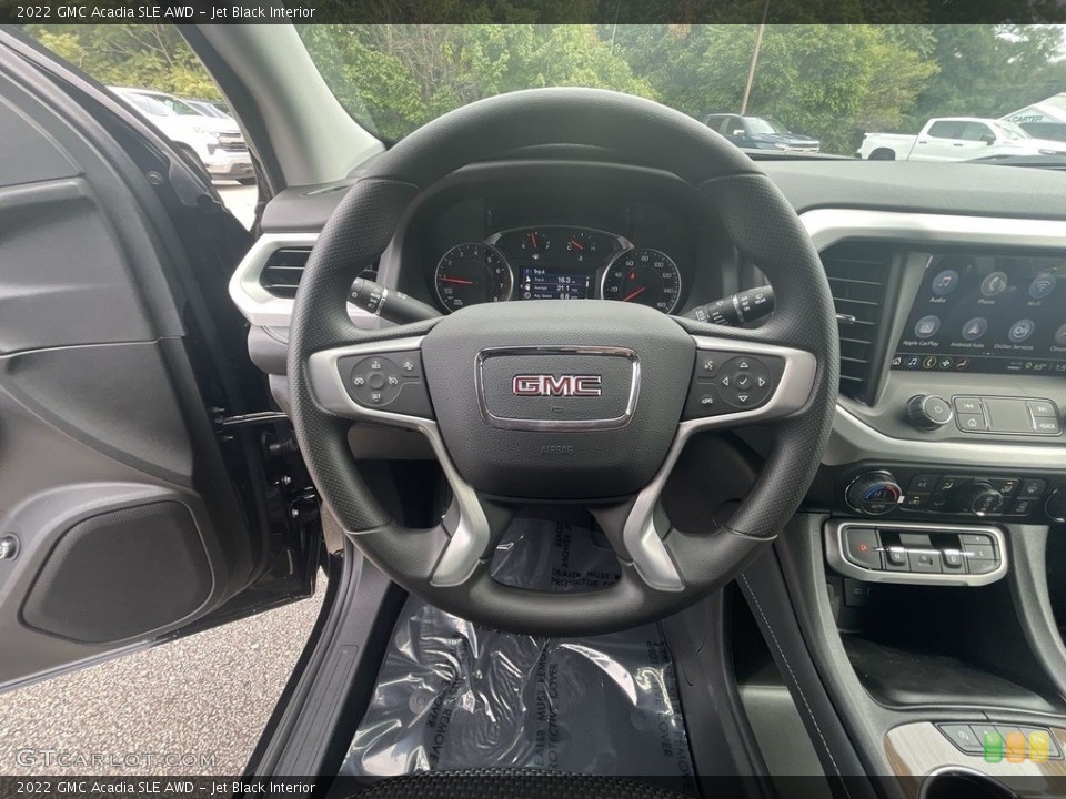 Jet Black Interior Steering Wheel for the 2022 GMC Acadia SLE AWD #144966412