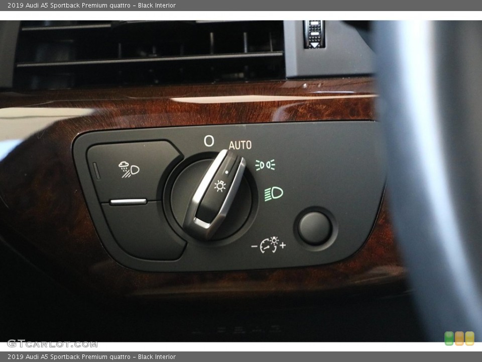 Black Interior Controls for the 2019 Audi A5 Sportback Premium quattro #144968249