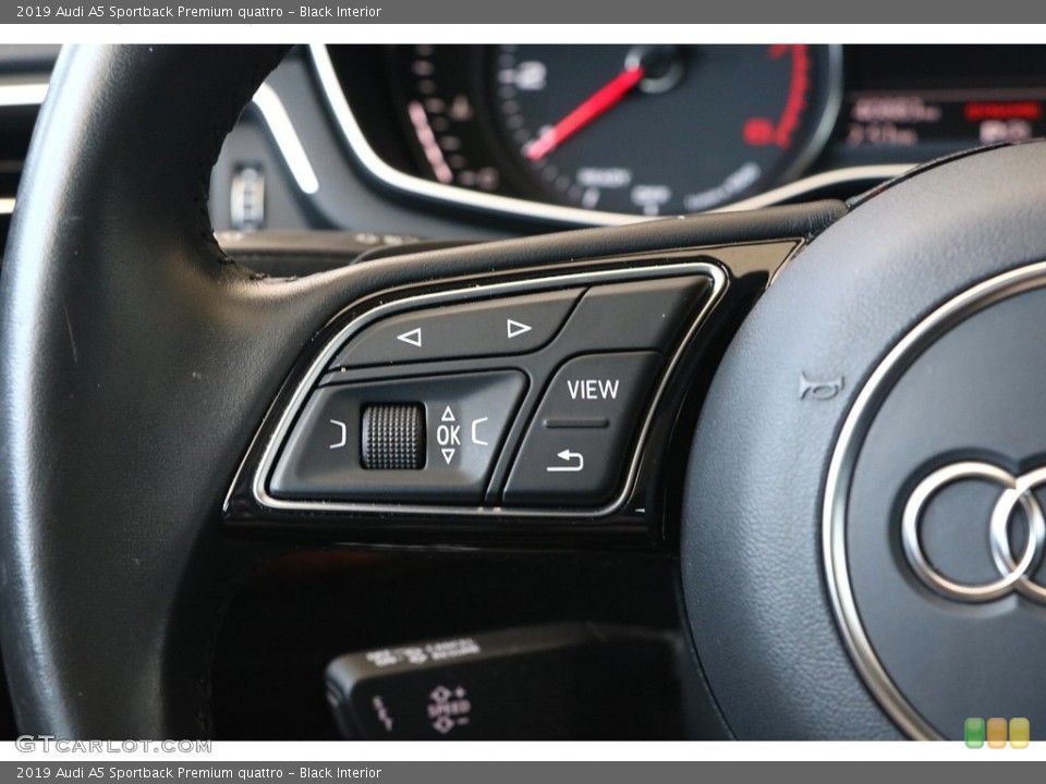 Black Interior Steering Wheel for the 2019 Audi A5 Sportback Premium quattro #144968309