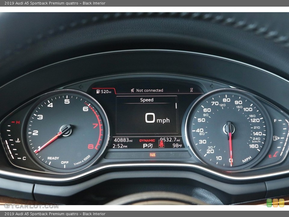 Black Interior Gauges for the 2019 Audi A5 Sportback Premium quattro #144968397