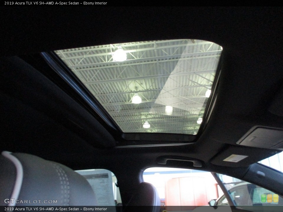 Ebony Interior Sunroof for the 2019 Acura TLX V6 SH-AWD A-Spec Sedan #144972734