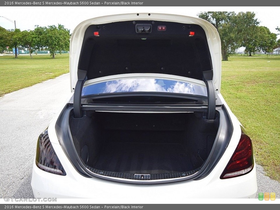 Porcelain/Black Interior Trunk for the 2016 Mercedes-Benz S Mercedes-Maybach S600 Sedan #144975685