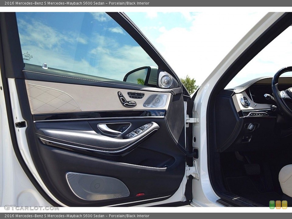 Porcelain/Black Interior Door Panel for the 2016 Mercedes-Benz S Mercedes-Maybach S600 Sedan #144975760