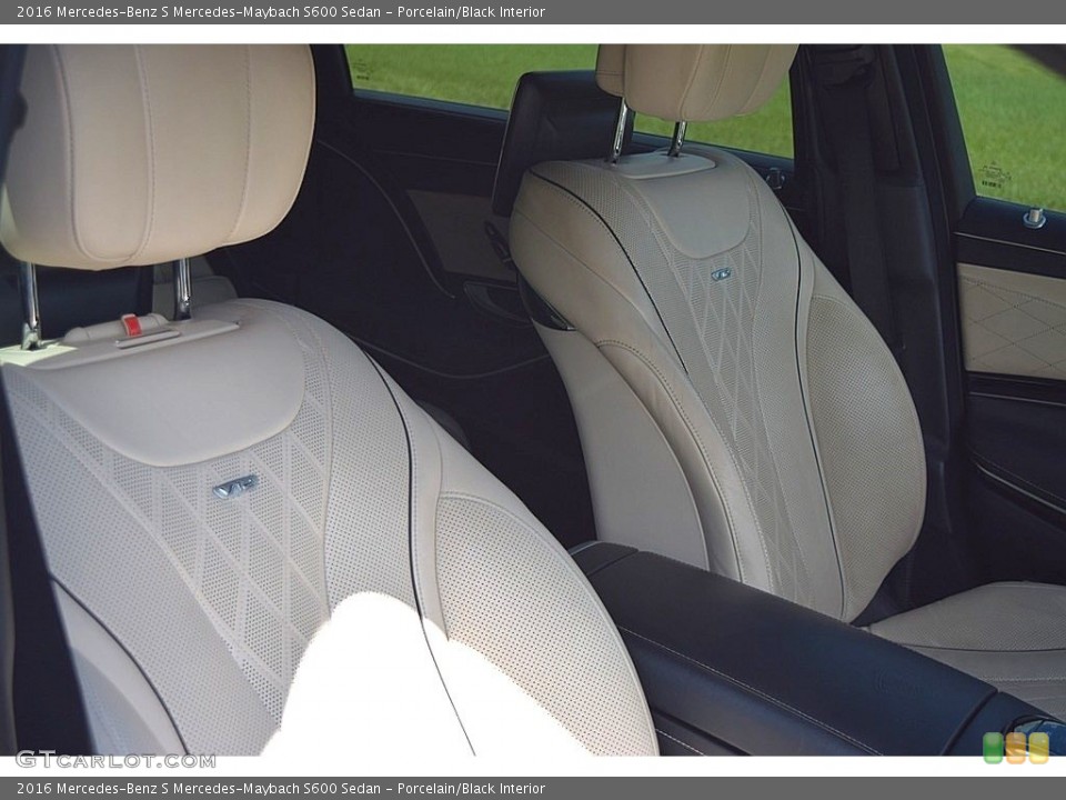 Porcelain/Black Interior Front Seat for the 2016 Mercedes-Benz S Mercedes-Maybach S600 Sedan #144975847
